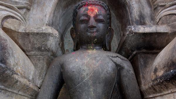 Buddha statue at a temple in Kathmandu, Nepal